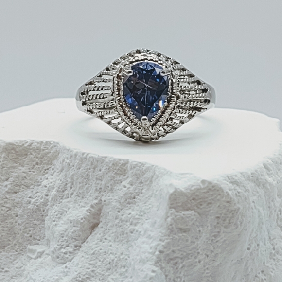 Sterling Silver Rainbow CZ Ring - Picture 3 of 7